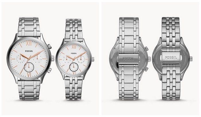 Schnell? Fossil Fenmore Damen  & Herrenuhr im Set für 79€ (statt 110€)