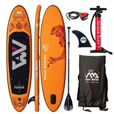 Aqua Marina SUP Board Fusion mit 1 Zentralfinne inkl. Pumpe, Paddel und Tasche für 324,61€ (statt 380€)