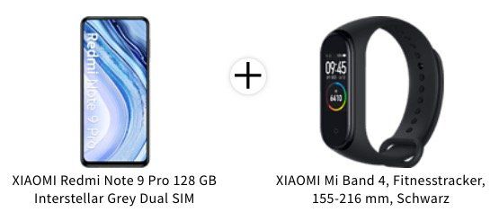 Xiaomi Redmi Note 9 Pro mit 128GB + Mi Band 4 für 247,24€ (statt 275€)