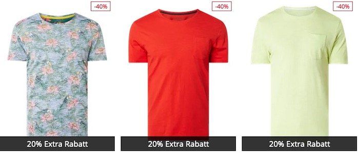 Montego T Shirts aus Baumwolle in diversen Varianten ab 4,19€ (statt 10€)   Polo Shirts ab 6,99€