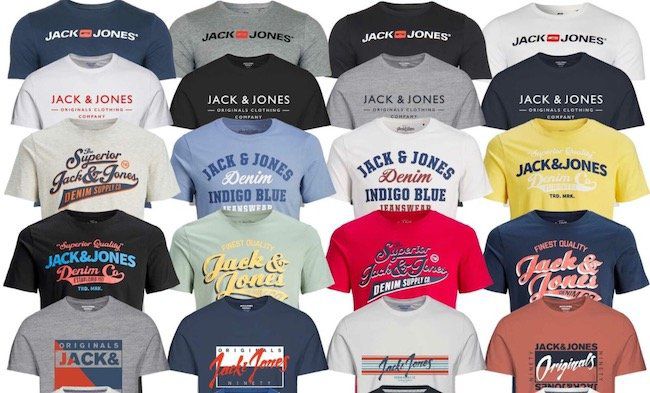 Jack & Jones Herren Logo Print T Shirts für 10,50€ (statt 15€)