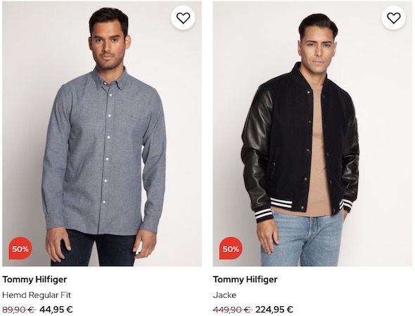 Tommy Hilfiger mit mindestens 50% Rabatt + 10% Gutschein + keine VSK