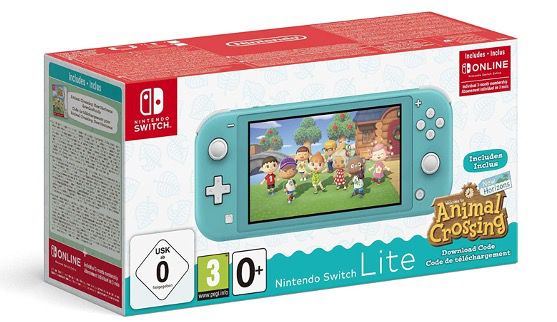 Nintendo Switch Lite Türkis oder Rosa + Animal Crossing: New Horizons für 209,99€ (statt 248€) + 3 Monate Switch Online gratis