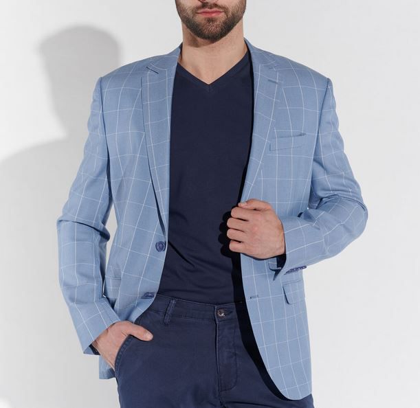 Steffen Klein Blaues Herren Sakko Slim Fit für je 39,90€ (statt 55€)