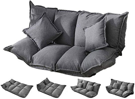 PUCHIKA Bodensofa mit Schlaffunktion inkl. 2 Kissen für 74,99€ (statt 94€)