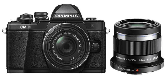 Olympus OM D E M10 Mark II   Systemkamera + 14 42 mm Pancake + 45mm Objektiv ab 345,82€ (statt 545€)