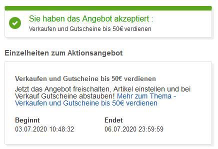 Bis zu 50€ Bonus bei eBay durch Verkäufe