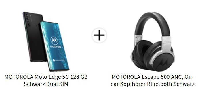 Motorola Edge 5G 6,7 Zoll Smartphone +  MOTOROLA Escape 500 ANC Headset für 584,87€ (statt 607€)