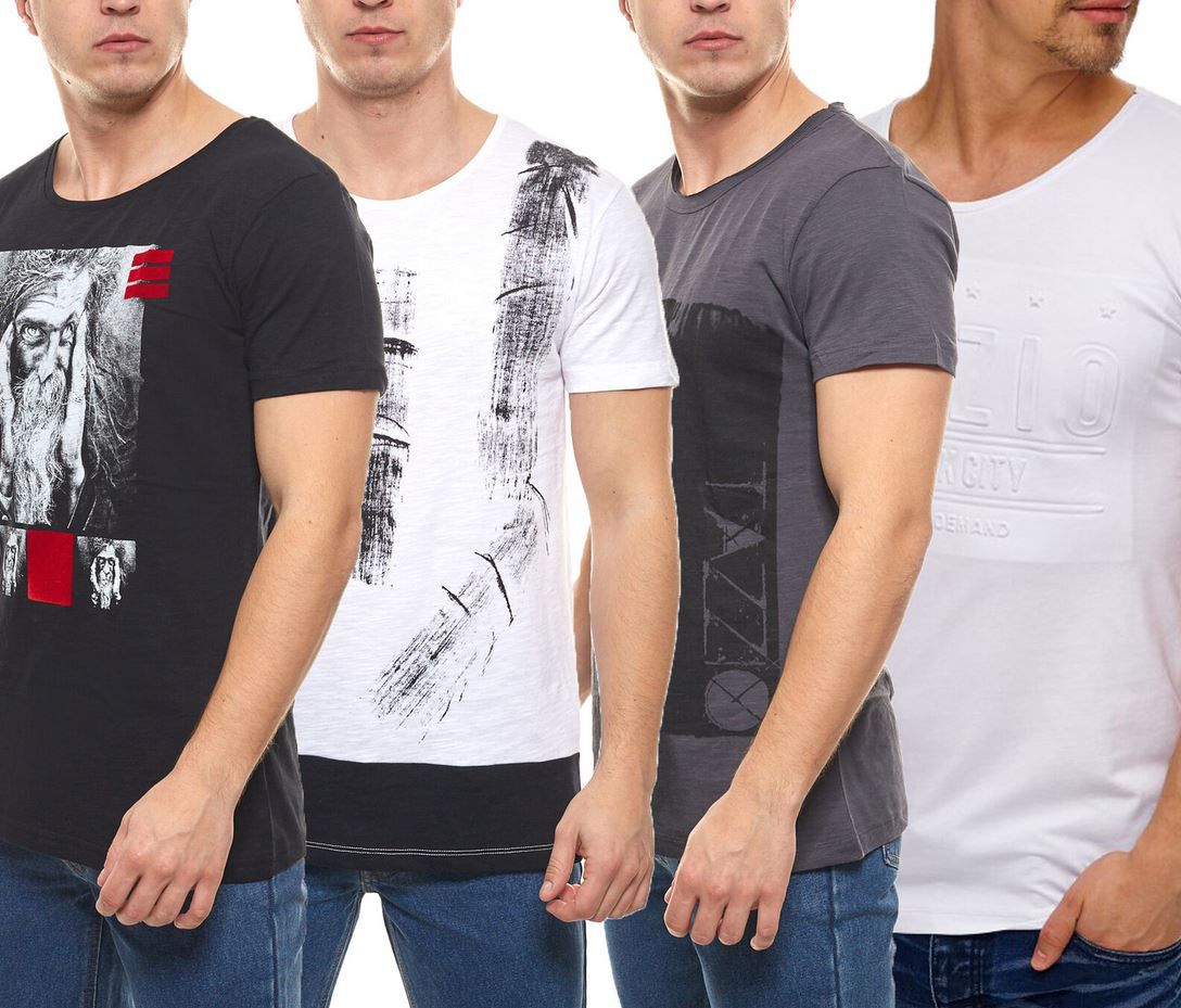 Tazzio Fashion Herren Rundhals T Shirts mit Print für je 9,99€ (statt 15€)