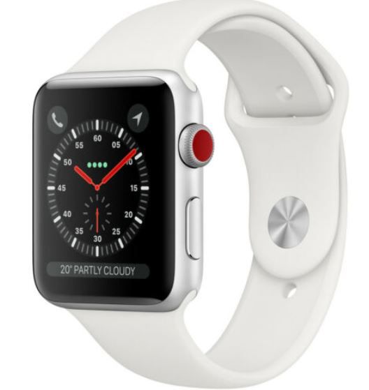 Apple Watch Series 3 White mit GPS + LTE 38mm für 251,10€ (statt 350€)