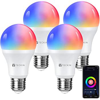 4er Set Teckin Smart RGB LED Birnen (E27) für 15,99€ (statt 30€)