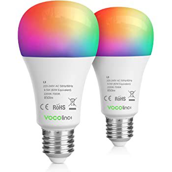 2er Pack: VOCOlinc WLAN RGB 9,5W LED Glühbirne für 19,99€ (statt 40€)