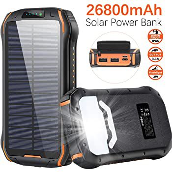 26.800mAh Solar Powerbank mit 3 Ports für 25,79€ (statt 43€)