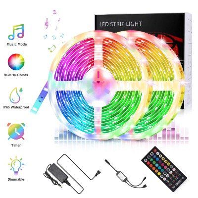 Vorbei! RGB LED Streifen in 10 Metern IP65 Wasserdicht und Dimmbar mit Fernbedienung für 17,49€ (statt 35€)