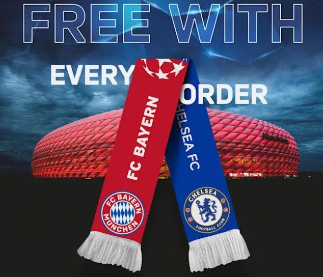 FC Bayern Shop: gratis CL Achtelfinale Fanschal ab 20€