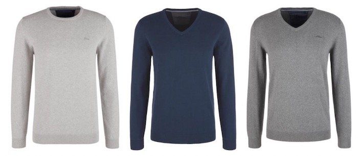 🔥 3er Pack s.Oliver Basic Pullover aus 100% Baumwolle in 8 Farben bis 3XL für 39,99€ (statt 72€)