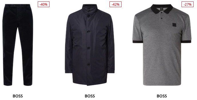 BOSS Sale mit bis 60% Rabatt + heute noch 20% Extra Rabatt – z.B. Hemden, Polos, Sakkos etc.