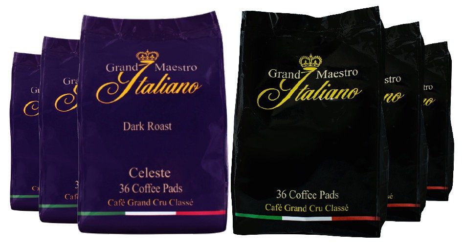 Heute: 216er Pack Grand Maestro Italiano Kaffeepads für 23,97€