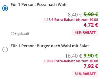 Pizza Lord Viersen (Nähe Mönchengladbach) Pizza nach Wahl für 4,72€ oder Burger inkl. Salat für 7,92€
