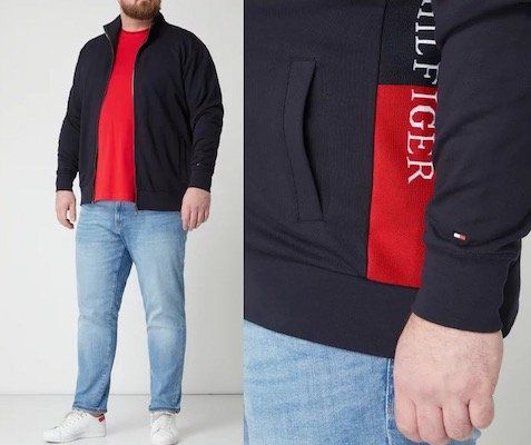 Tommy Hilfiger Big & Tall PLUS SIZE Sweatjacke bis 5XL für 89,99€ (statt 116€)