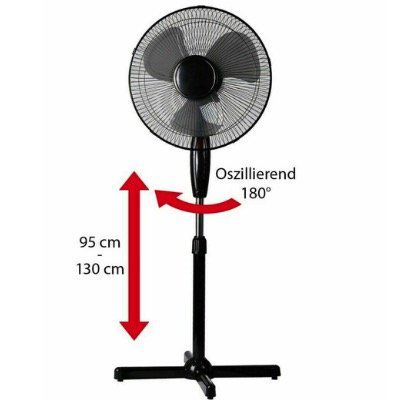 LEX Standventilator 40cm mit 3 Geschwindigkeiten in Weiß oder Schwarz für 12,90€ (statt 21€)