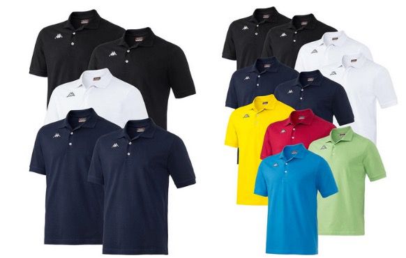 5er Pack Kappa Poloshirts im Mischpack für 59,99€ (statt 80€)   oder 10er Pack für 96,75€