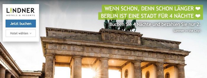 4 ÜN in Lindner Hotels buchen   aber nur 2 Übernachtungen bezahlen