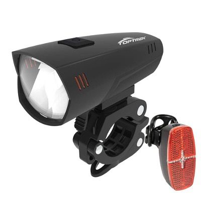 Toptrek LED Fahrradlicht Set mit StVZO (Frontlichter + Rücklicht, IPX5  für 9,84€ (statt 18€)   Prime