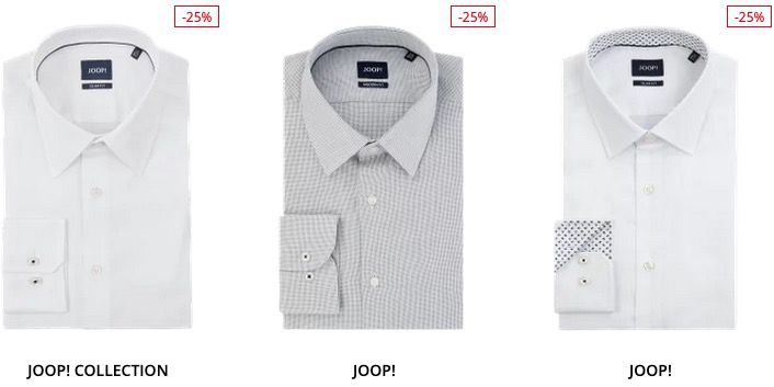Reduzierte JOOP! Herren Hemden mit 20% Extra Rabatt ab 99€   z.B. JOOP! Panko in Bleu für 48€ (statt 76€)