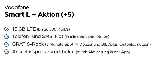 iPhone SE (2020) 64GB + AirPods 2 mit kabellosem Ladecase für 49,95€ + Vodafone Flat mit 15GB LTE für 34,99€ mtl.