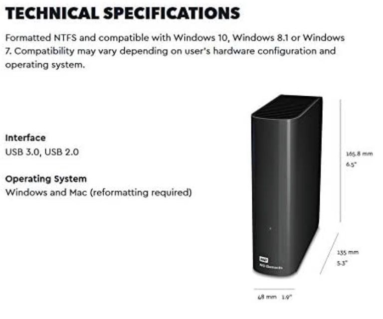 WD Elements Desktop   6 TB ext. Festplatte für 111€ (statt 138€)