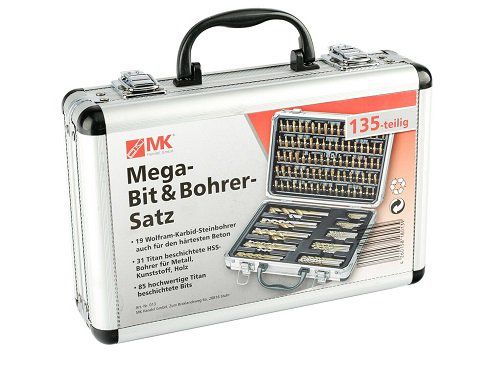 MK Handel Mega Bit und Bohrerset 135 teilig für 19,99€ (statt 26€)