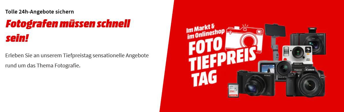 Media Markt Foto Tiefpreis Tag: z.B. SONY Alpha 6100 Doublezoom Kit ab 866,35€ (statt 969€)