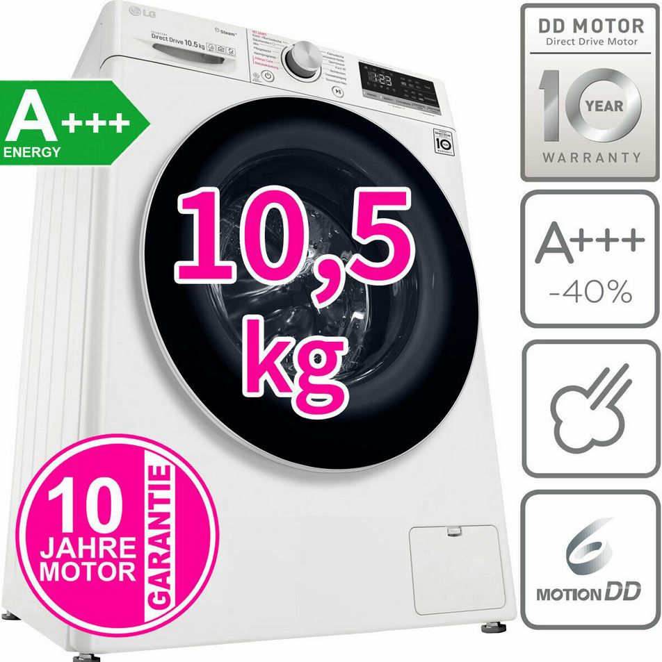 LG V5 105S   10,5kg Waschmaschine A+++ max 1.400U/min. für 449€ (statt 588€)