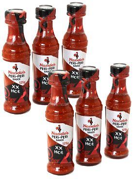 6er Nando’s Peri Peri Sauce (6x 125g) Extra Hot Chili Soße für 7,77€ (statt 18€)