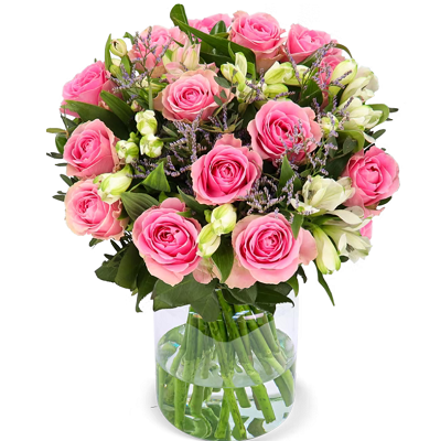 Rosenstrauß Frisch Verliebt mit pinken Rosen für 27,98€