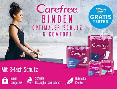 Carefree®Binden kostenlos ausprobieren