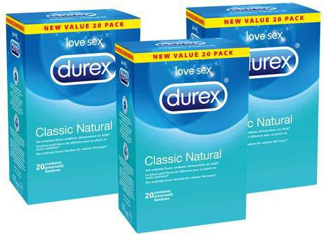 60 Durex Kondome Classic Natural für 25,90€ (statt 45€)