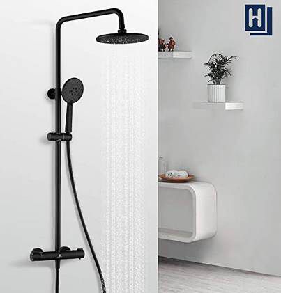 Homelody F54070HD13 Duschsystem in Schwarz mit Regendusche & Thermostat für 99,99€ (statt 119€)