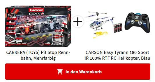 Carrera GO!!! Plus Pit Stop Rennbahn + RC Helikopter für 81,22€ (statt 139€)