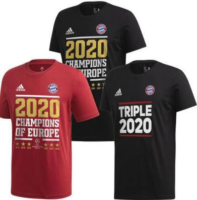 adidas Bayern München Tripple Sieger 2020 T Shirts für jeweils 19,99€