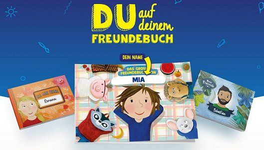 Mit Kauf von Kinder Schokolade personalisiertes Freundebuch gratis abholen