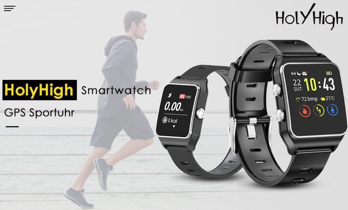 Abgelaufen! HolyHigh Smartwatch & GPS Sport Tracker für 20€ (statt 80€)