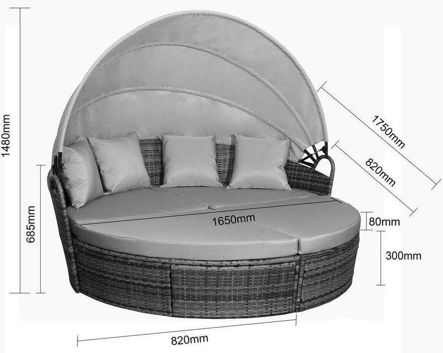 SVITA Savannah PolyRattan Sonneninsel für 309,95€ (statt 369€)