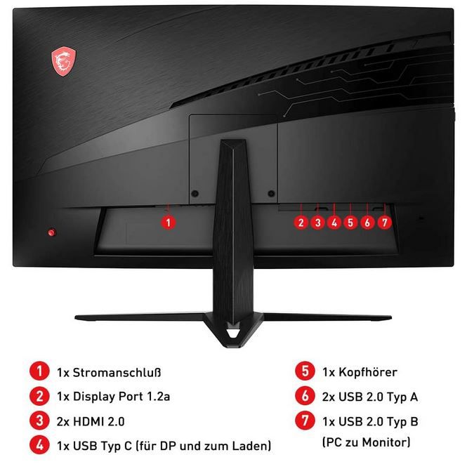 MSI MAG272C Full HD curved Monitor 165Hz für 214,90€ (statt 324€)