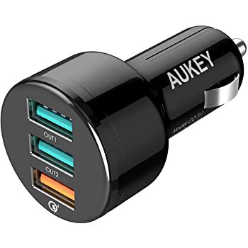 Aukey QC 3.0 Kfz Ladegerät mit 3 USB Ports für 11,99€ (statt 15€)   Prime