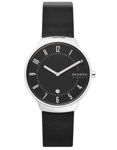 Skagen Grenen Herrenuhr mit Lederarmband für 38€ (statt 79€)