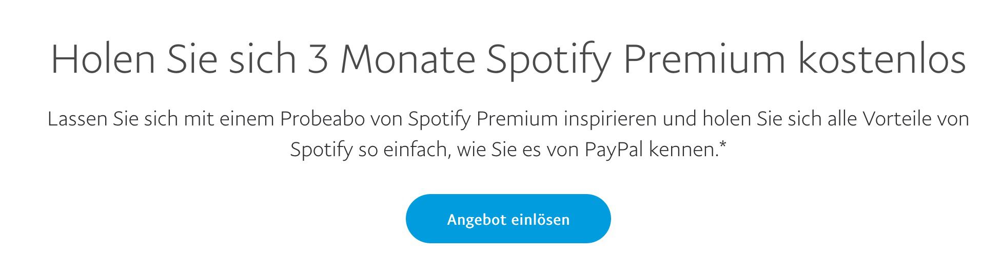 3 Monate Spotify Premium Angebot komplett kostenlos