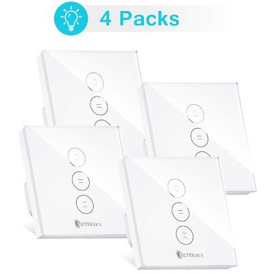 4er Pack Etersky Rolladenschalter mit Zeitschaltuhr (Alexa, Google oder App) für 48,99€ (statt 70€)