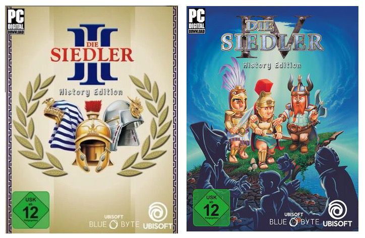 Die Siedler III History Edition und Die Siedler IV für je 2,25€